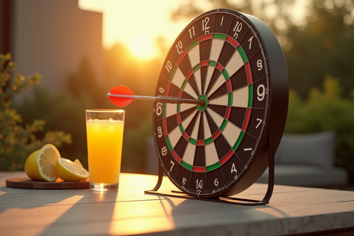 Dart atteignant le centre lors d