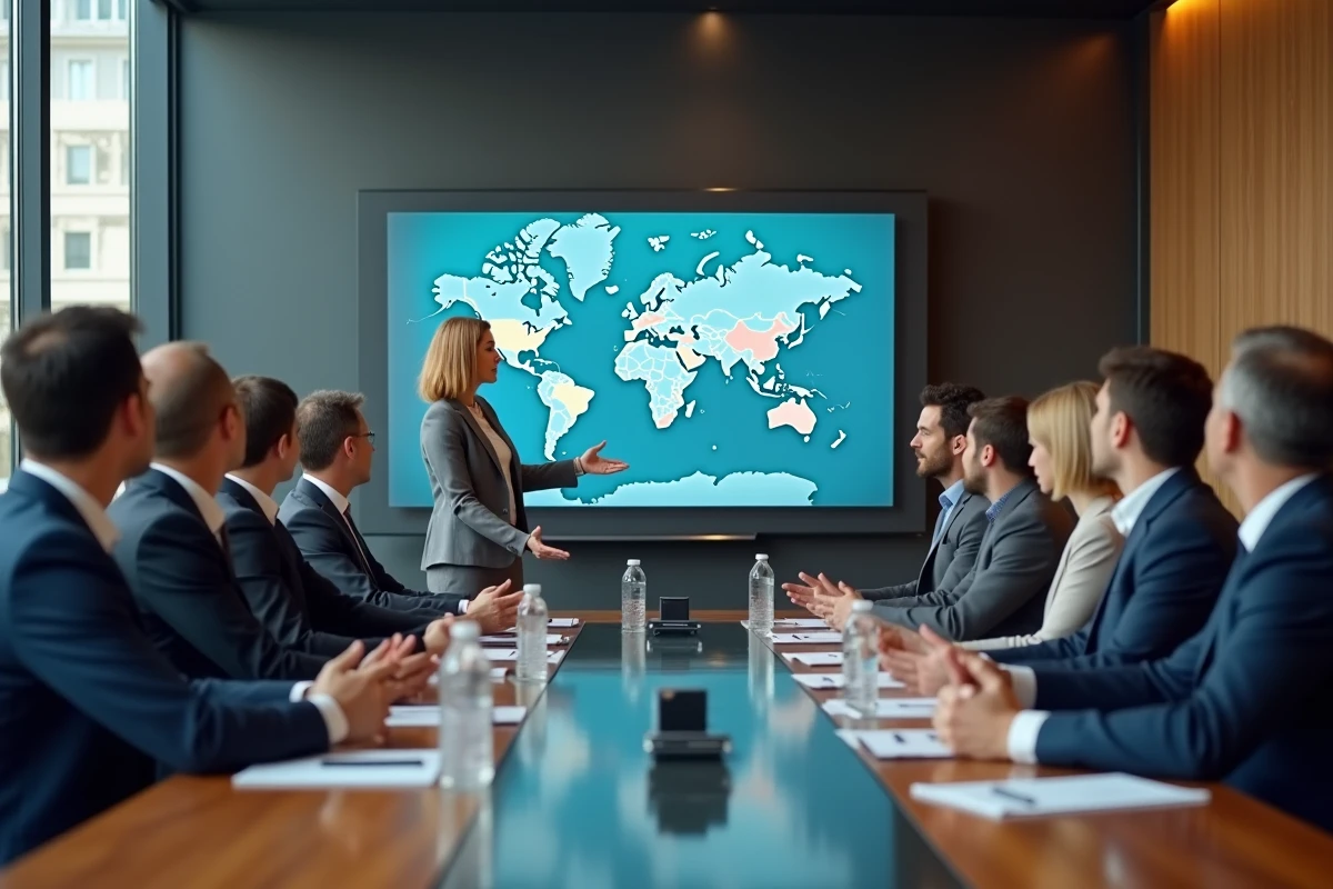 Groupe de professionnels lors d